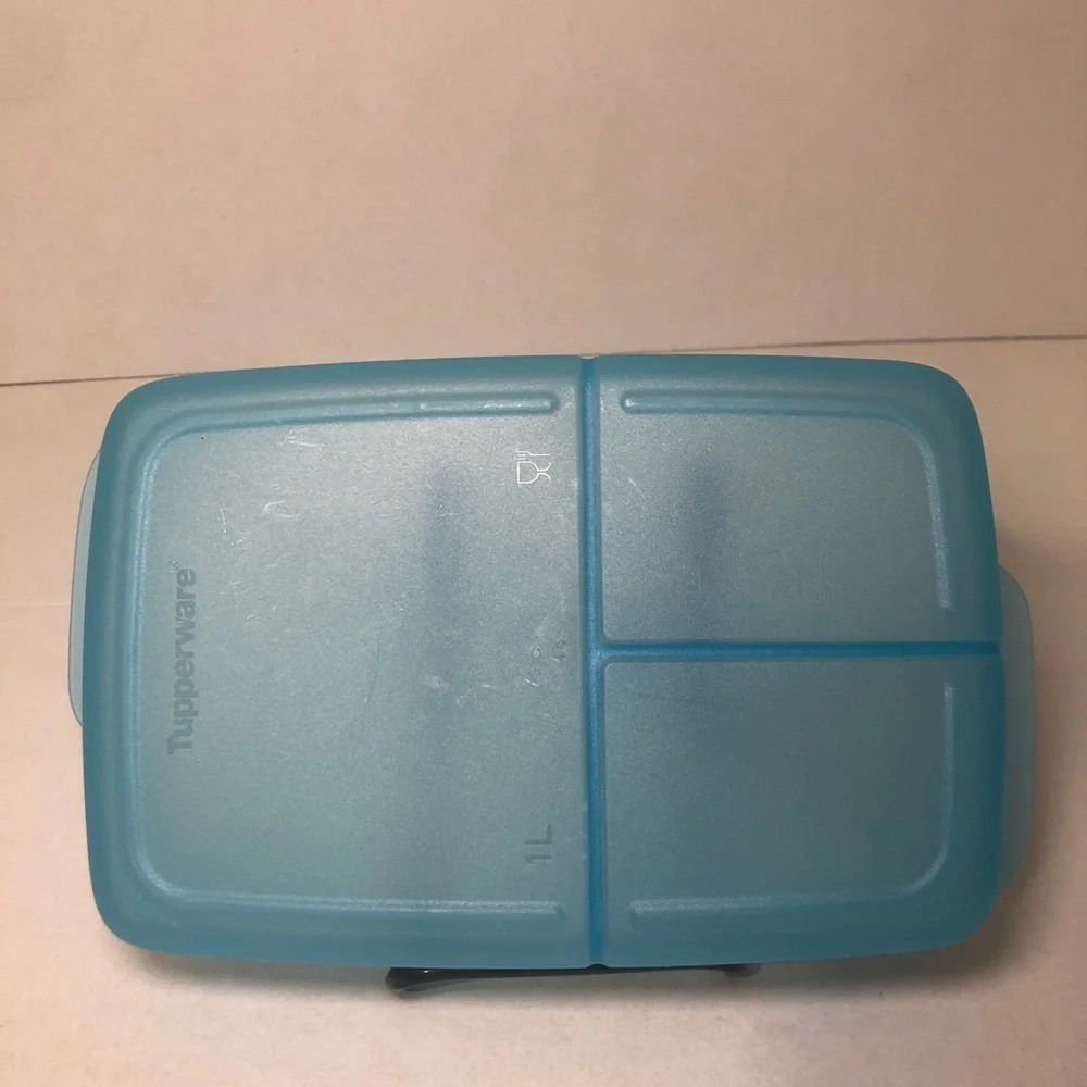Tupperware Eco Lunch-It Divided Container 3 Slot Blue #7817B-2